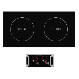 084-HRD9500SS251 Helios Drop-In Induction Cooktop w/ (2) Burners, 200-240/1ph