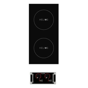 084-HRD9500FB251 Helios Drop-In Induction Cooktop w/ (2) Burners, 200-240v/1ph