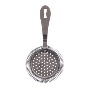 132-M37218VN 7 1/4" Deluxe Antique Hawthorne Bar Strainer - Stainless Steel, Vintage
