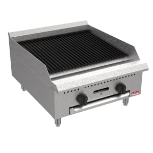 012-BACGG244 24" Gas Charbroiler w/ Cast Iron Grates, Convertible