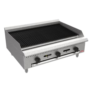 012-BACGG366 36" Gas Charbroiler w/ Cast Iron Grates, Convertible
