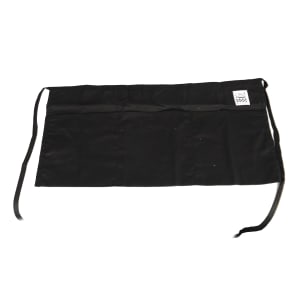 094-605WAFHBK Waist Apron, Twill Blend, 12" x 24", 3 Pocket, Black