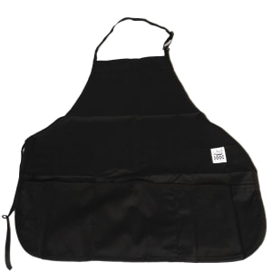 094-612BAFHBK Bib Apron, 28" x 27", 3 Pocket, Adjustable Neckband, Black