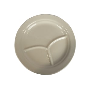 024-950093763 10" Round Divided Plate, 3 Compartments, Flint Pattern & Body Color