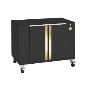481-9SCLBLK 38"W Mobile Heated Base Cabinet for MasterFlame 975-2G & 975-4G - Black, 208-220v/1ph