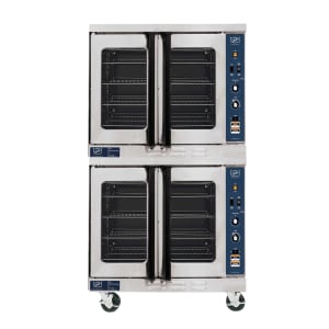 066-E102GNG Double Full Size Natural Gas Convection Oven - 40,000 BTU 
