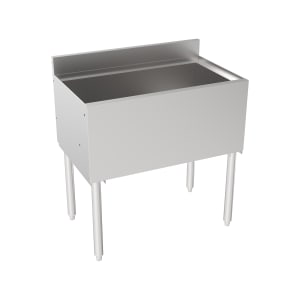 381-1830 30" Silver Series Cocktail Station w/ 97 lb Ice Bin, Stainless Steel