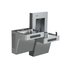 568-33820003 DropSpot™ Wall Mount Bi Level Drinking Fountain w/ Bottle Filler - Refrigerated, Non Filtered