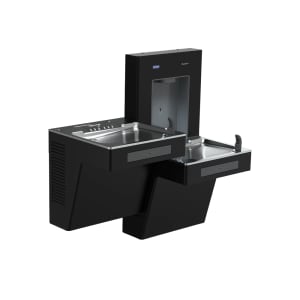 568-33820030 DropSpot™ Wall Mount Bi Level Drinking Fountain w/ Bottle Filler - Refrigerated, Filtered