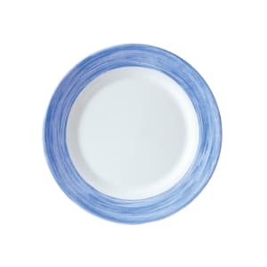 450-H3607 9 1/4" Round Brush Dinner Plate - Opal® Glass, Blue Jean