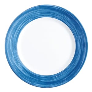 450-P3946 10" Round Brush Dinner Plate - Opal® Glass, Blue Jean