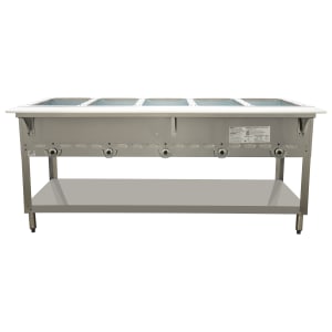 212-305NG 73" Hot Food Table w/ (5) Wells & Undershelf, Natural Gas