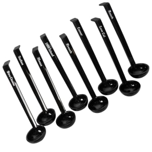 144-LD105A110 1 oz Camwear® Salad Dressing Ladle Assortment Pack - Plastic, Black