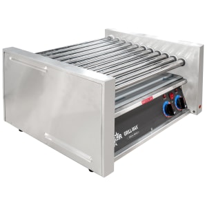 062-30C 30 Grill-Max® Hot Dog Roller Grill w/ Manual Controls - Slanted Top, 120v