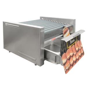 062-30SCBDE 30 Grill-Max® Hot Dog Roller Grill w/ Thermostatic Controls - Slanted Top, 120v