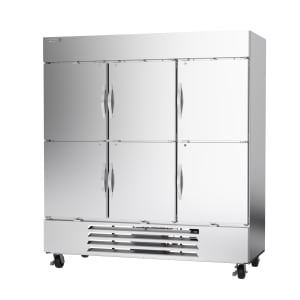 118-HBF72HC1HS 75" Horizon Series Three Section Reach In Freezer, (6) Left/Right/Right Solid Doors, 115v
