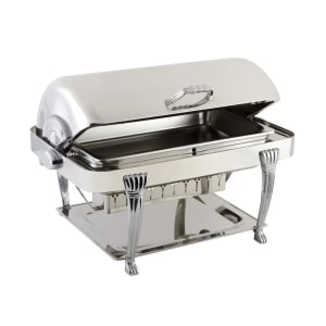 017-12040CH Full Size Chafer w/ Roll-top Lid & Chafing Fuel Heat