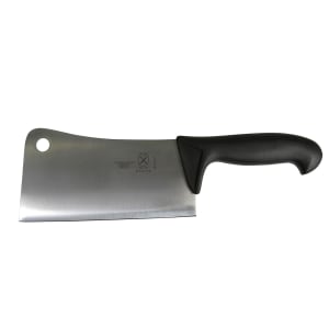 132-M14707 7" Cleaver w/ Black POM Polypropylene Handle, High-Carbon German Steel
