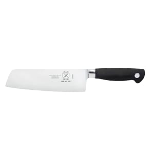 132-M20907 7" Nakiri Vegetable Knife w/ Black Non-Slip Santoprene® Handle, High-Carbon German Steel
