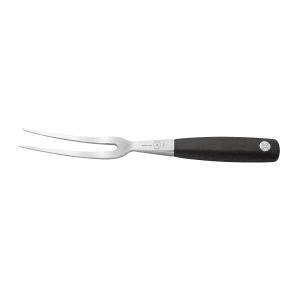 132-M20806 6" Carving Fork w/ Black Ergonomic Santoprene® Handle, High-Carbon German Steel