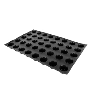 347-336023 Mini Muffin Mold w/ 40 Sections - Silicone, Black