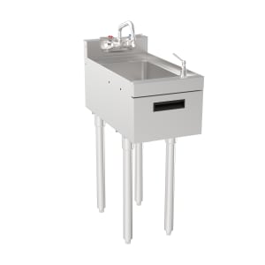 381-1812DST 12" Silver Series 1 Compartment Sink w/ 10"L x 14"W Bowl, 9 1/2" Deep
