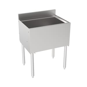 381-1824 24" Silver Series Cocktail Station w/ 80 lb Ice Bin, Stainless Steel