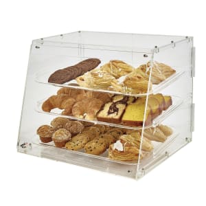 080-ADC3 Counter Top Display Case w/ (3) 12 x 18" Trays, 21 x 18 x 16 1/2", Clear