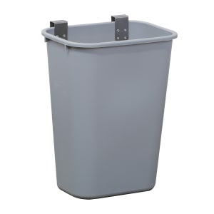 121-2064 Jumbo Waste Basket w/ Hanger Strap, Polyethylene, Gray