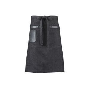 132-M63204BKD 3 Pocket Bistro Apron - 31" x 26", Cotton, Black