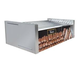 062-50CBD 50 Hot Dog Roller Grill w/Bun Storage - Slanted Top, 120v