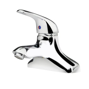 381-14520L Deck Mount Lavatory Faucet w/ 4 1/2" Spout & Lever Handle - 4" Centers, Chrome Plated