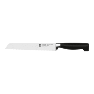 901-31076203 8" Bread Knife w/ Black Plastic Handle, High Carbon Stainless Steel