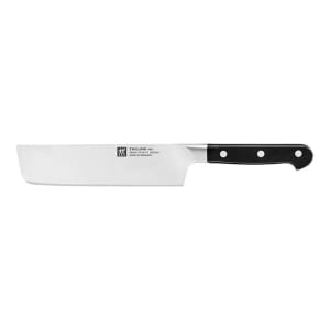 901-38429173 6 1/2" Nakiri Knife w/ Black Plastic Handle, High Carbon Stainless Steel