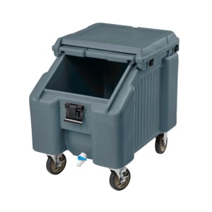 144-ICS125T191 125 lb Insulated Mobile Ice Caddy - Plastic, Granite Gray