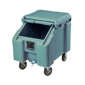 144-ICS125T401 125 lb Insulated Mobile Ice Caddy - Plastic, Slate Blue