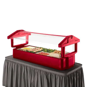 144-6FBRTT158 62 7/8" Cold Food Bar - (5) Pan Capacity, Table Top, Hot Red