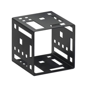 151-1607713 7" Square Riser Cube - Metal, Black