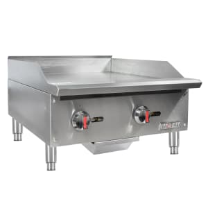 734-MGR24 24" Gas Griddle w/ Manual Controls - 3/4" Steel Plate, Convertible