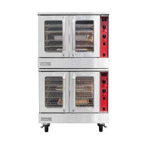 734-MDCO2DBLN Bakery Depth Double Full Size Convertible Gas Convection Oven - 108,000 BTU