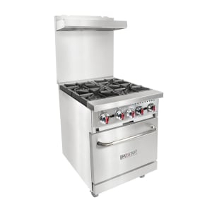 734-MR4CS3 24" 4 Burner Gas Range - Standard Oven, Convertible