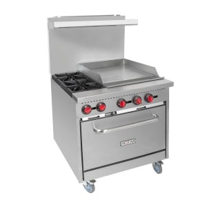 734-MR6G24CS 36" 2 Burner Gas Range w/ Griddle - Standard Oven, Convertible