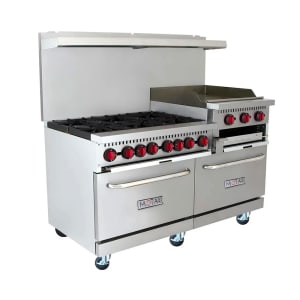 734-MR10RGB24NCS 60" 6 Burner Gas Range w/ Griddle & Broiler - Standard Oven, Convertible