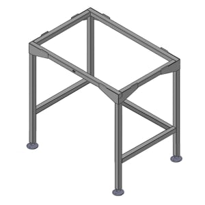 139-5002058 40 1/4" x 39 1/4" Stationary Equipment Stand for AR 7E, Open Base