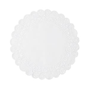 363-603181 5" French Lace Doily - Paper, White