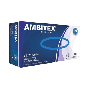 809-VLG5201 AMBITEX® General Purpose Vinyl Gloves - Powder Free, Large