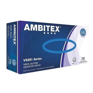 809-VSM5201 AMBITEX® General Purpose Vinyl Gloves - Powder Free, Small