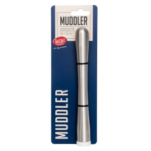 229-H4258 8 3/4" Muddler, Stainless w/ White Plastic Tip