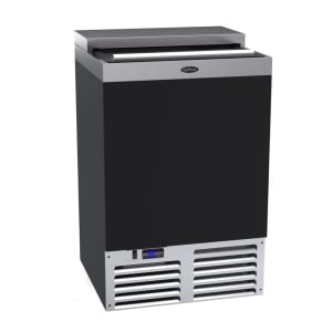 381-BC24BG 24" Forced Air Bottle Cooler - Holds (120) 12 oz Bottles, Black, 115v