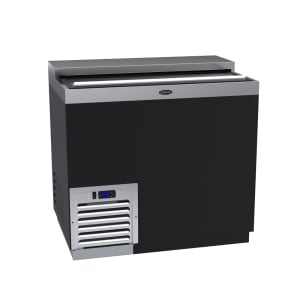 381-BC36BG 36" Forced Air Bottle Cooler - Holds (192) 12 oz Bottles, Black, 115v